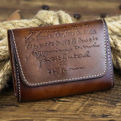 Vintage Women Men Leather Card Wallet Coin Purse Organ Coin Pouch Change Holder for Men and Women - iwalletsmen