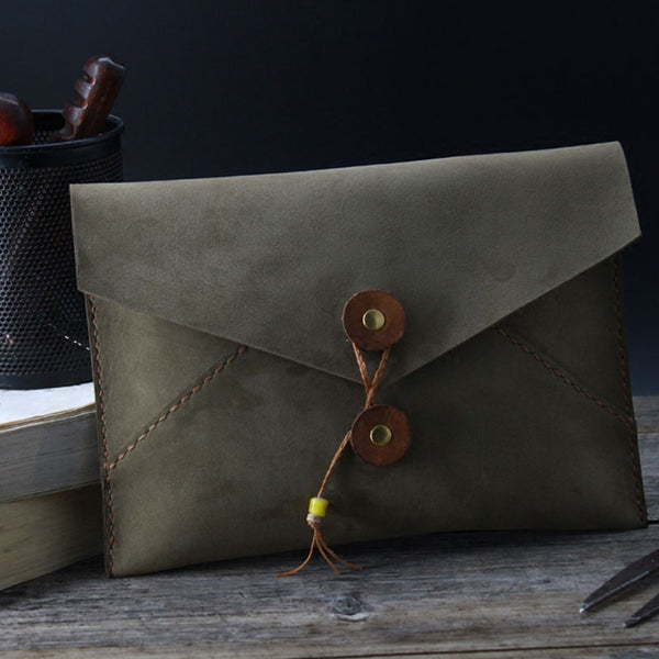 Handmade Vintage Mens Leather Clutch Wallet Cool Wristlet Wallet for Men - iwalletsmen