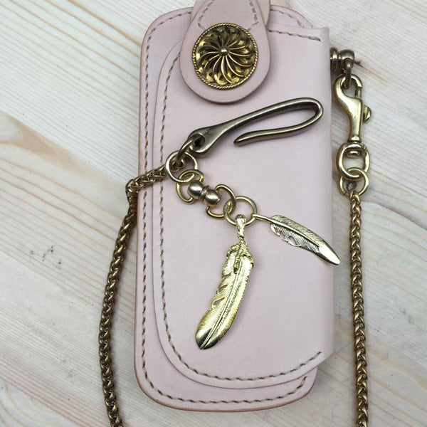 Handmade Mens Leather Biker Wallet Biker Chain Wallets Cool Long Wallet with Chain - iwalletsmen