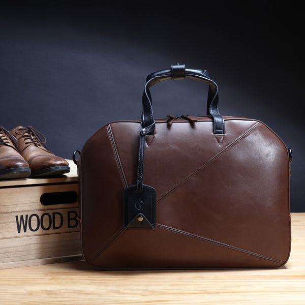 Fashion PU Men's Black Business Briefcase Computer Brown Briefcase Handbag For Men - iwalletsmen