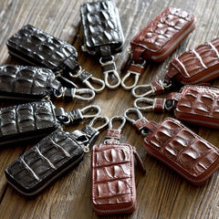 Handmade Leather Mens Cool Car Key Wallet Car Key Holder Car Key Case for Men