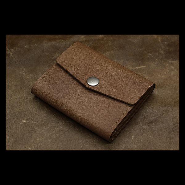 Handmade Leather Mens Cool billfold Wallet Card Holder Small Card Slim Wallets for Men