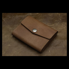 Handmade Leather Mens Cool billfold Wallet Card Holder Small Card Slim Wallets for Men
