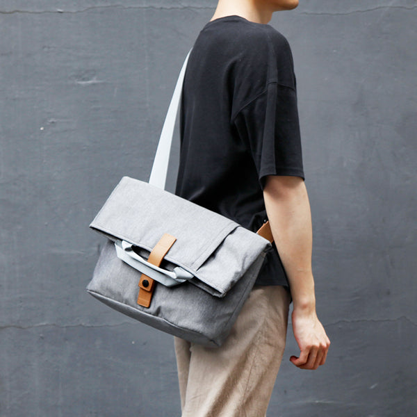 Fashion OXFORD CLOTH PVC Canvas Men's Messenger Bag Handbag Shoulder Bag For Men - iwalletsmen