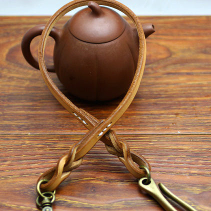 Cool Men's Handmade Leather Black Beige Pants Chain Biker Wallet Chain For Men - iwalletsmen