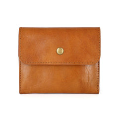 Leather Mens Front Pocket Wallet Card Wallets Slim Small Change Wallets for Men - iwalletsmen