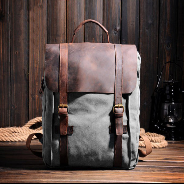 Vintage Canvas Mens Womens Large Pink College Backpack 14'' Green Travel Backpack Computer Backpack For Men - iwalletsmen