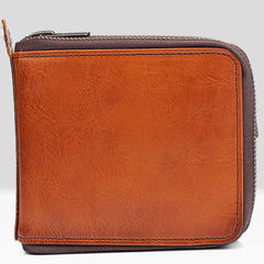 Handmade Mens Cool billfold Leather Wallet Men Small Wallets Bifold for Men - iwalletsmen