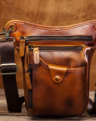 Cool Leather Mens BELT BAG Drop Leg Bag Belt Pouch Waist Bag Shoulder Bags For Men - iwalletsmen