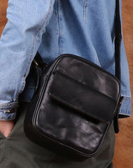 Cool Leather Small Side Bag Messenger Bag Small Shoulder Bags For Men - iwalletsmen