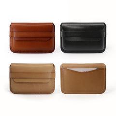 Leather Mens Card Wallets Front Pocket Wallets Cool Small Change Wallets for Men - iwalletsmen