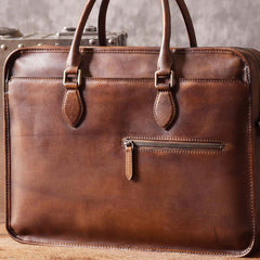 Genuine Leather Mens Cool Messenger Bag Briefcase Work Bag Business Bag for men