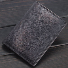 Handmade Mens Cool billfold Leather Wallet Men Small Slim Wallets Bifold for Men - iwalletsmen