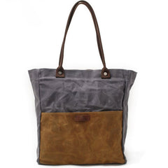 Mens Waxed Canvas Tote Bag Canvas Shopper Bag Canvas Shoulder Bag for Men - iwalletsmen