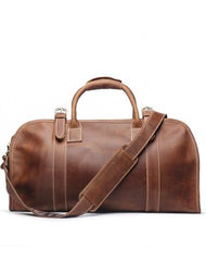 Vintage Cool Leather Mens Weekender Bag Travel Bag Cool Duffle Bag for Men - iwalletsmen