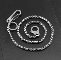 Cool Silver Stainless Steel Wallet Chain Silver Pants Chain Biker Wallet Chain For Men - iwalletsmen