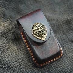 Cool Handmade Leather Mens Cartier Lighter Case Lighter Holder with Belt Loop For Men - iwalletsmen