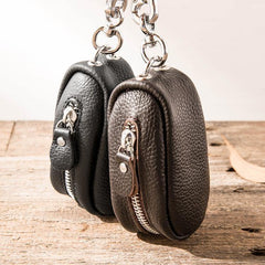 Black Leather Mens Small Car Key Wallets Brown Key Holder Car Key Pouch For Men - iwalletsmen