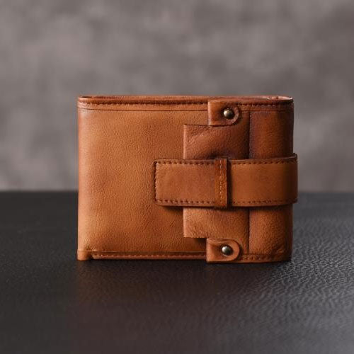 Handmade Mens Cool billfold Leather Wallet Men Small Slim Wallets Bifold for Men - iwalletsmen