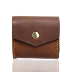 Black Small Card Holder Leather Men's Wallet Coin Holder Brown Charge Holder Small Wallet For Men - iwalletsmen