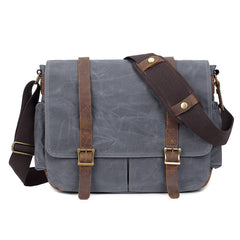 Canvas Leather Mens Waterproof 14'' Green CANON CAMERA Khaki Messenger Bag NIKON CAMERA Side BAG Gray DSLR CAMERA BAG - iwalletsmen