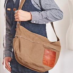 Mens Canvas Cool Side Bag Messenger Bag Canvas Saddle Shoulder Bag for Men - iwalletsmen