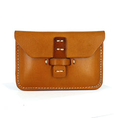 Handmade Leather Mens Card Wallets Front Pocket Wallet Small Change Wallets for Men - iwalletsmen