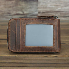 Cool Brown Leather Men's Multi-Card Wallet Coin Wallet Card Wallet For Men - iwalletsmen
