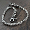 Badass Silver Long Skull Biker Wallet CHain Jeans Chain Jean Chain Pants Chain Wallet CHain For Men - iwalletsmen