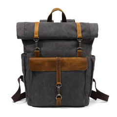 Cool Canvas Mens Travel Backpack Canvas School Backpack Laptop Backpack for Men - iwalletsmen