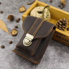 Leather Mens Cigarette Cases with Lighter Holder With Belt Loop Cigarette Holder For Men - iwalletsmen