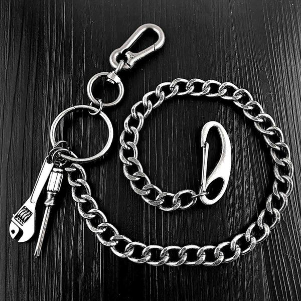 Cool Silver Mens Womens Pants Chain Long Biker Wallet Chain Jeans Chain Jean Chain For Men - iwalletsmen