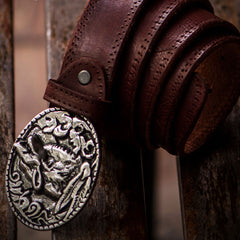 Handmade Genuine Leather Mens Belt Custom Cool Leather Men Black Belt for Men