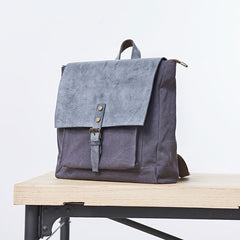Cool Mens Canvas Backpack Canvas Travel Bag Canvas School Bag for Men - iwalletsmen