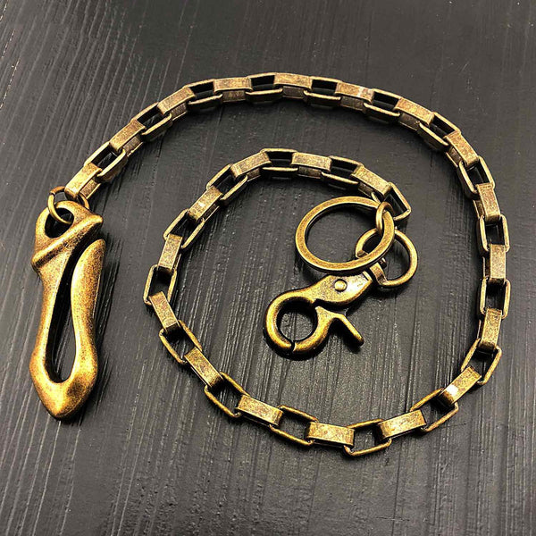 Cool Brass Gold Mens Wallet Chain Biker Wallet CHain Pants Chain Jeans Chain Jean Chain For Men - iwalletsmen