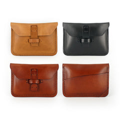 Handmade Leather Mens Front Pocket Wallet Card Wallets Small Change Wallets for Men - iwalletsmen