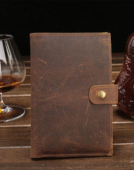 Cool Brown Vintage Mens Leather Long Wallet Bifold Long Wallet for Men - iwalletsmen