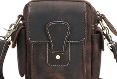 Cool Leather Mens Camera Bag Small Shoulder Bag Crossbody Bag For Men - iwalletsmen
