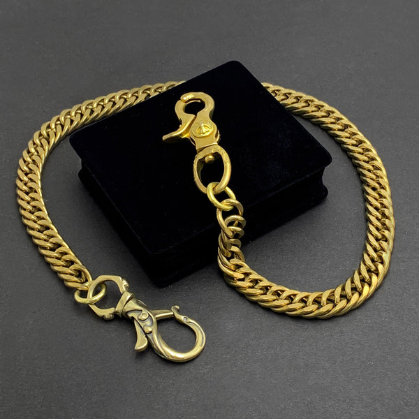 Fashion Handmade Vintage Brass 19" Mens Pants Chain Wallet Chain Motorcycle Wallet Chain for Men - iwalletsmen