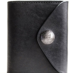 Genuine Leather Mens Cool billfold Leather Wallet Men Small Wallets Bifold for Men