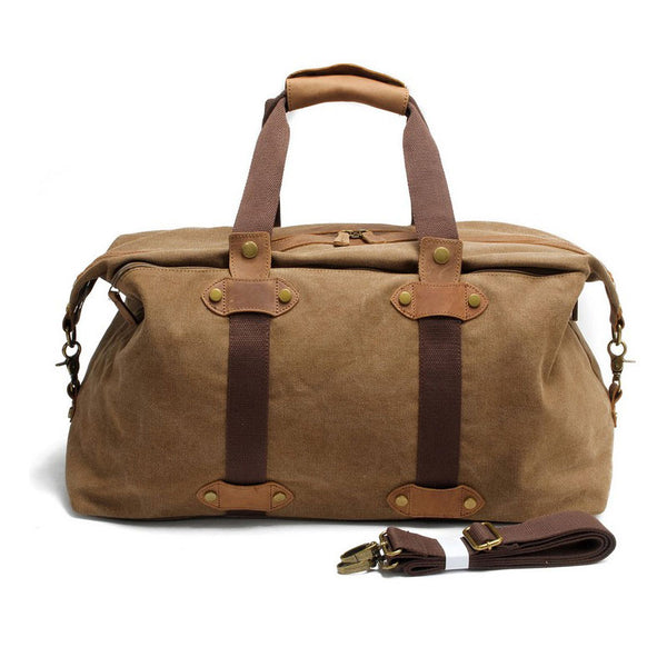 Mens Waxed Canvas Weekender Bag Canvas Travel Bag Shoulder Bag for Men - iwalletsmen
