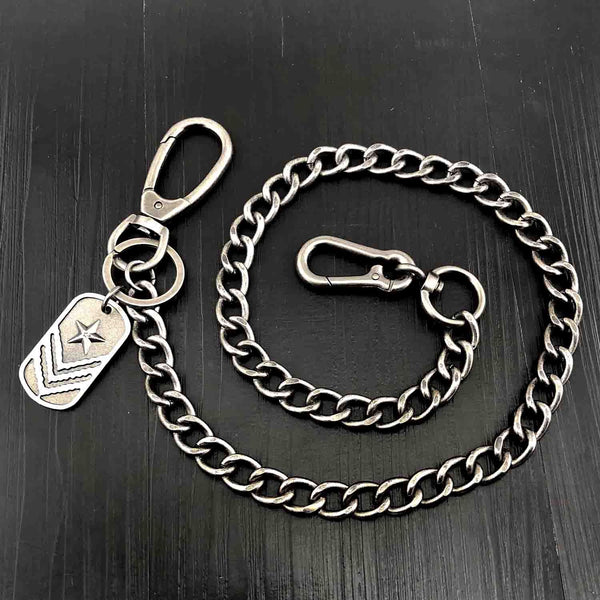 Cool Silver Tag Long Mens Pants Chain Military Tag Wallet Chain Jeans Chain Jean Chains For Men - iwalletsmen