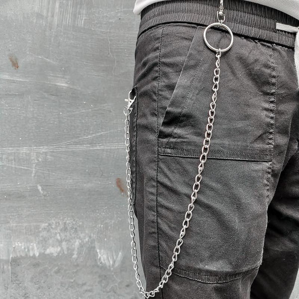 Badass Hip Hop Mens Stainless Steel Long Pants Chain Jean Wallet Chain For Men - iwalletsmen