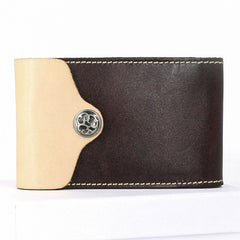Unique Leather Mens Card Wallet Front Pocket Wallets Small Change Wallet for Men - iwalletsmen