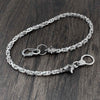 Wolf Head Stainless Steel Heavy STAINLESS STEEL Pants Chain Wallet Chain Double Chain For Men - iwalletsmen