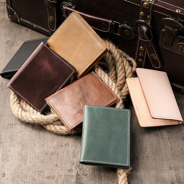 Casual Mens Black billfold Card License Wallet Brown Bifold Card Wallet Card Holder For Men - iwalletsmen