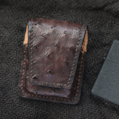 Cool Coffee Leather Mens Zippo Lighter Cases With Belt Loop Handmade Lighter Holders For Men - iwalletsmen