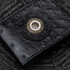 Handmade Leather License Wallet Tooled Mens billfold Wallet Cool Leather Wallet Slim Wallet for Men