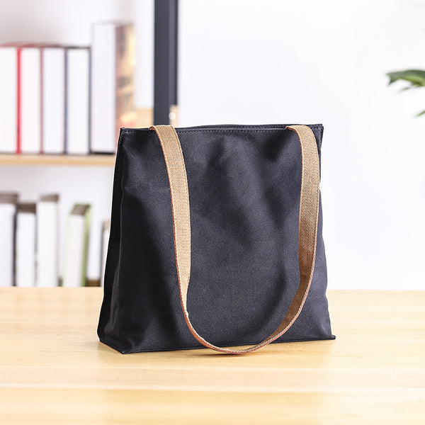 Canvas Mens Womens 11" Simple Tote Bag Handbag Tote Bag Shoulder Bag Tote Purse For Men - iwalletsmen
