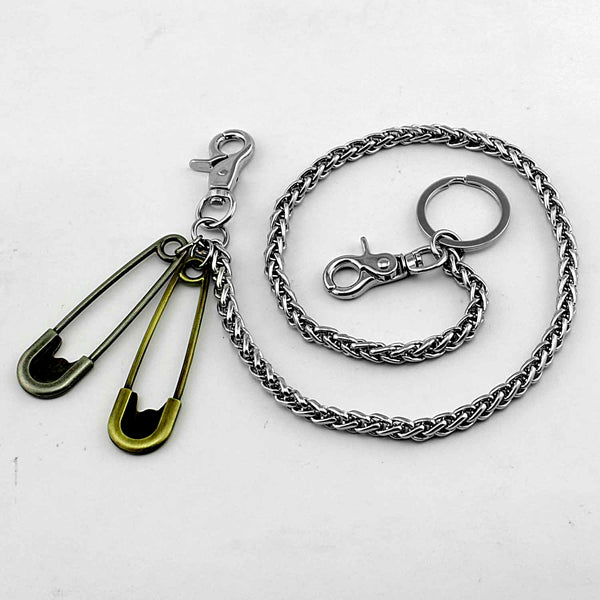 Silver Cool Pin Key Chain Long Wallet Chain Punk Pants Chain Wallet Chain For Men - iwalletsmen